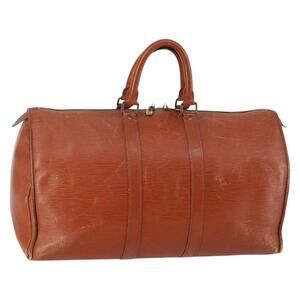 LOUIS VUITTON Epi Keepall 45 Boston Bag Vintage Brown M42978 LV Auth 137926